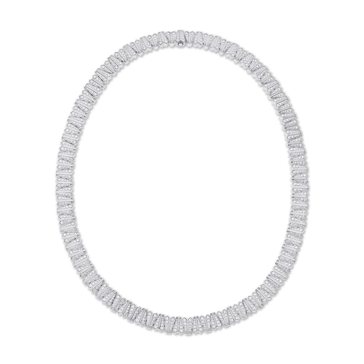 Front view of Birks Beekeeper diamond necklace in white gold image number 0