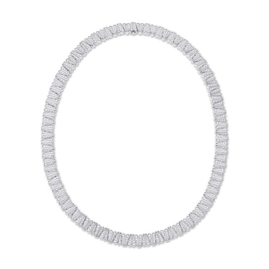 Front view of Birks Beekeeper diamond necklace in white gold image number 0