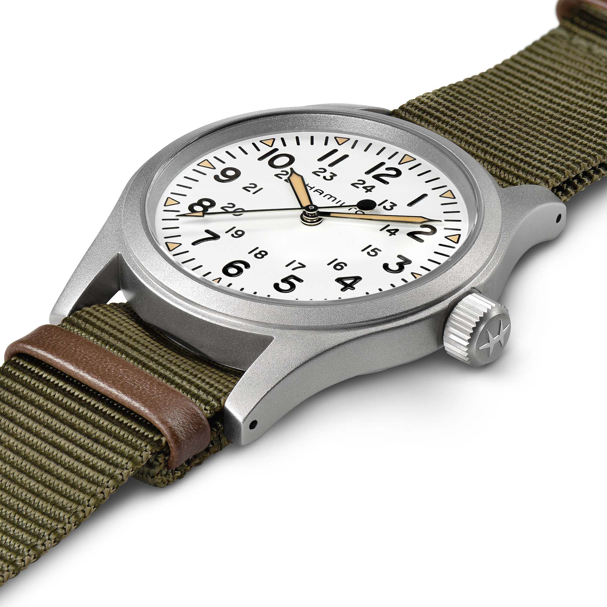 Khaki Field Manual 38 mm Stainless Steel