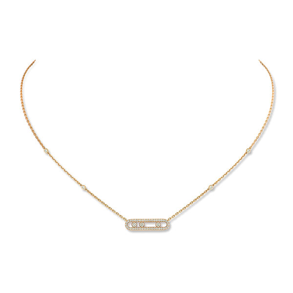 Pendentif Baby Move en or jaune avec pavé de diamants