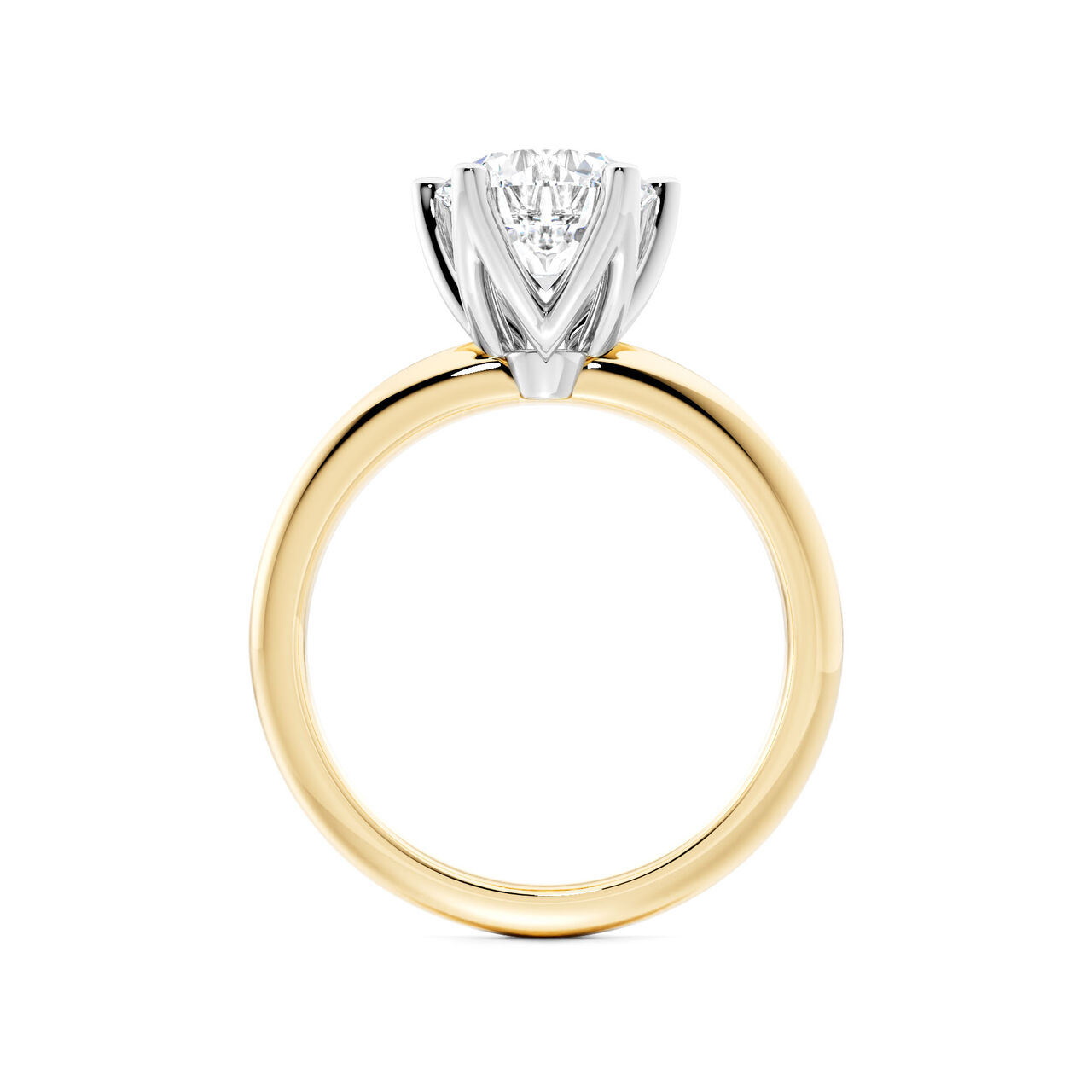 Birks North Star Yellow Gold Round Solitaire Diamond Engagement Ring image number 2