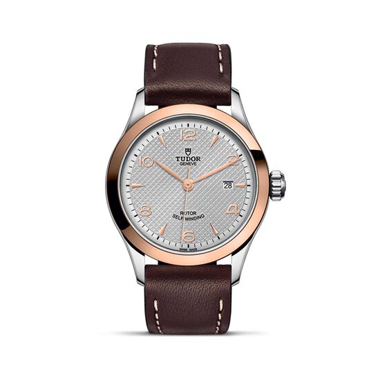 Tudor 1926 28Mm Steel Case Rose Gold Bezel Silver Dial image number 0