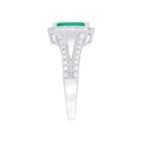 maison birks salon green emerald diamond halo split shank sg12183r side image number 3