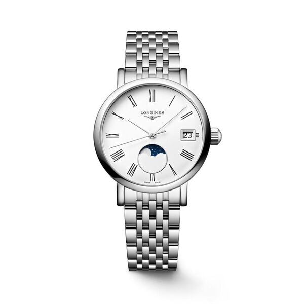 Elegant phase de lune quartz 30 mm en acier inoxydable
