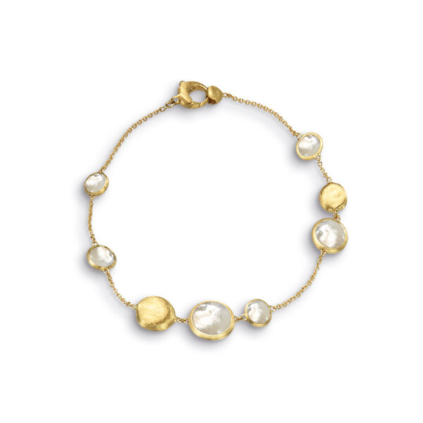 Jaipur Color Yellow Gold Mother of Pearl Bracelet