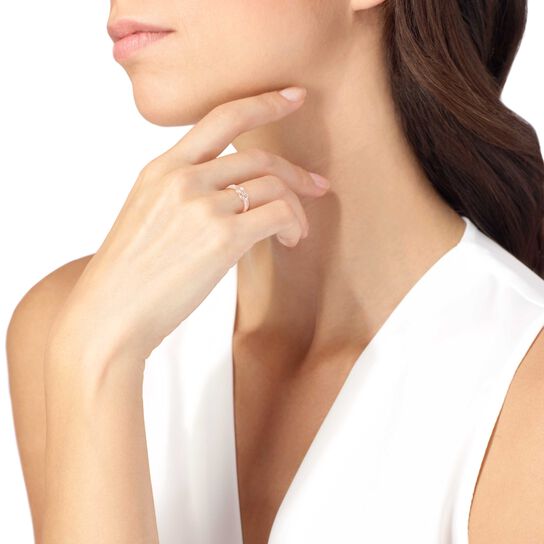 Chance Infinie Rose Gold Diamond Pavé Ring, Model image number 1