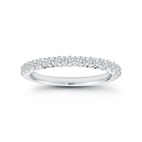 White Gold and Diamond Wedding Band
