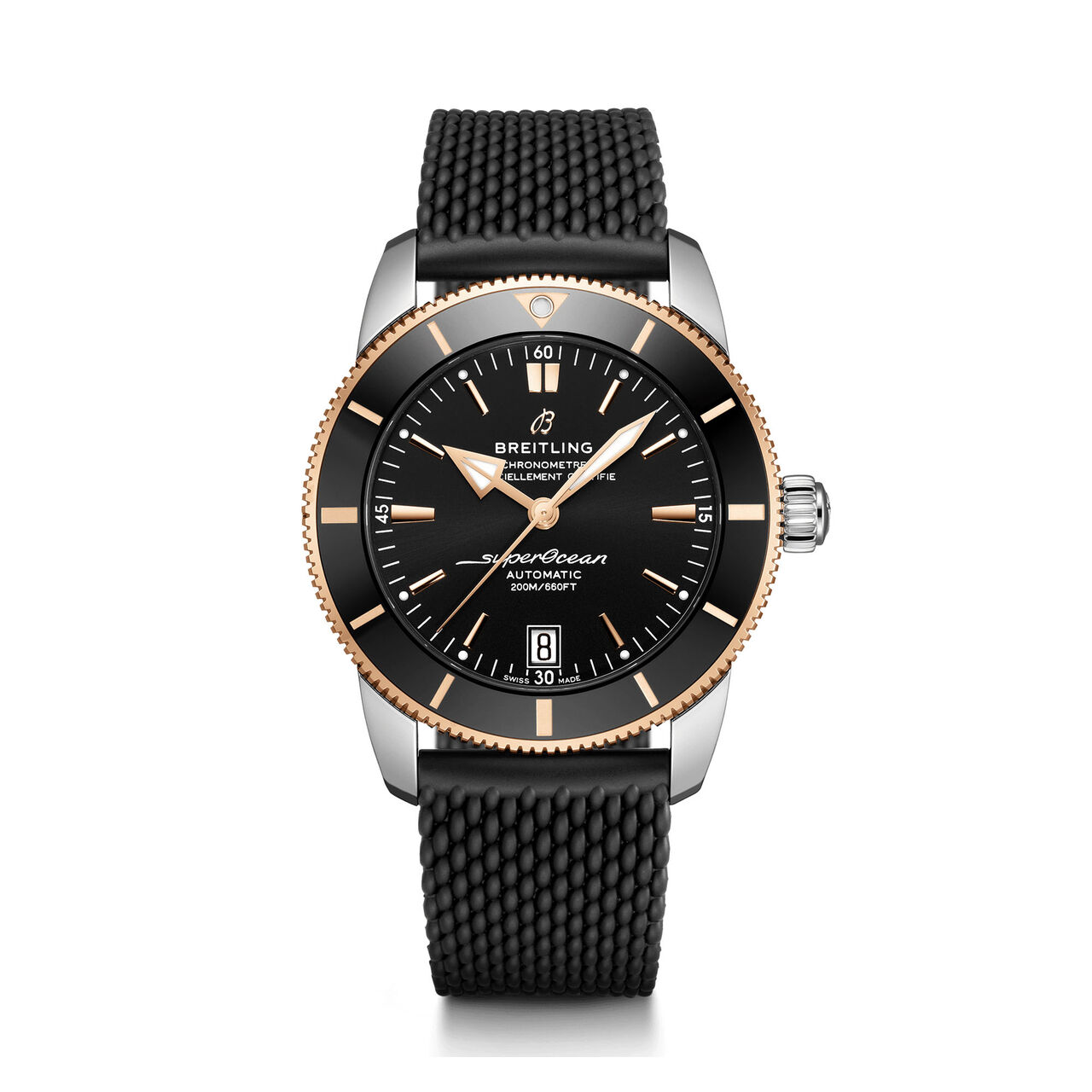 breitling superocean heritage b20 automatic 42 steel 18k gold rubber strap ub2010121b1s1 image number 0