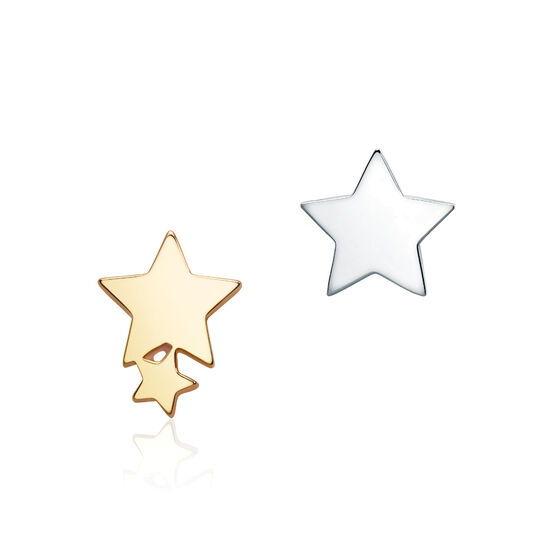 Boucle d'oreille unique sur clou étoile en argent pour enfants image number 5