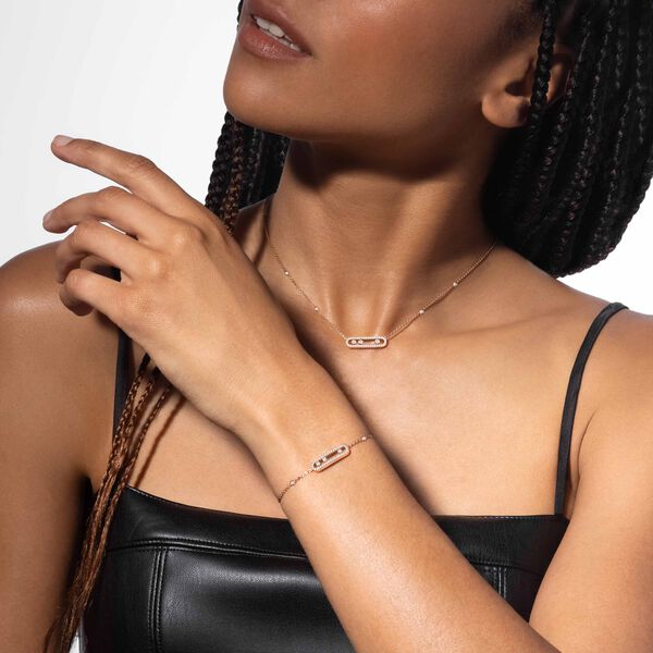 Baby Move Rose Gold and Diamond Pav&eacute; Bracelet