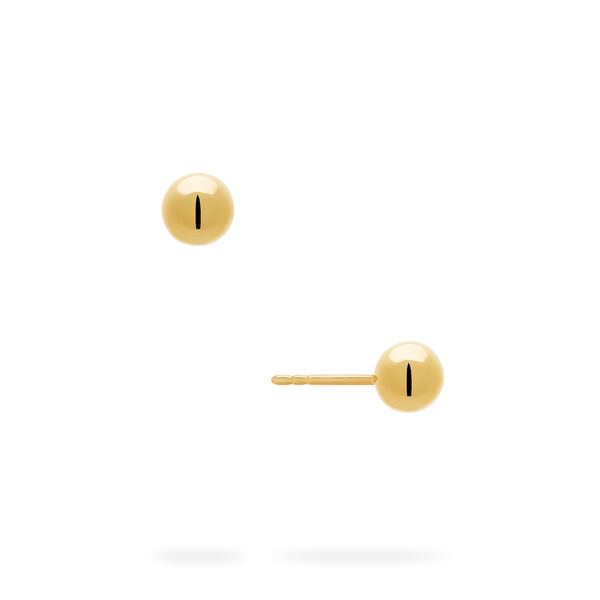 Clous d’oreilles ronds en 6 mm or jaune