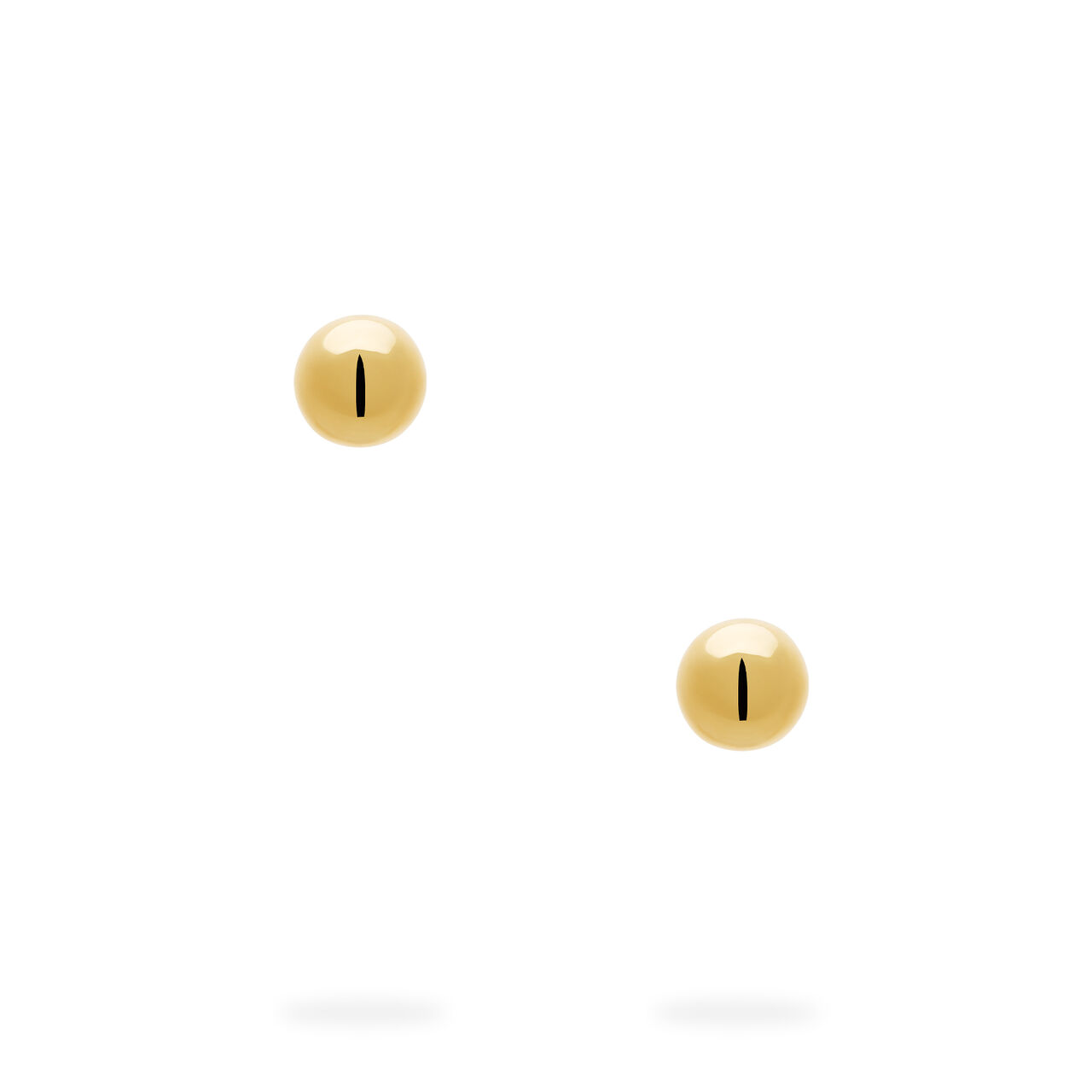 6 MM Yellow Gold Stud Earrings image number 1