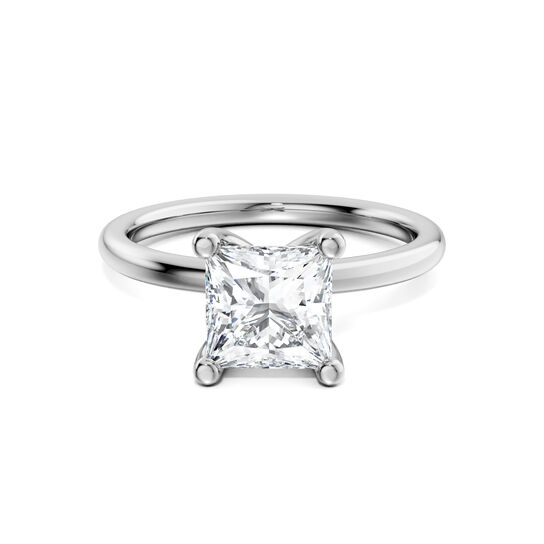 Birks Ros&eacute;e du Matin Princess-Cut Solitaire Diamond Engagement Ring in Platinum image number 0