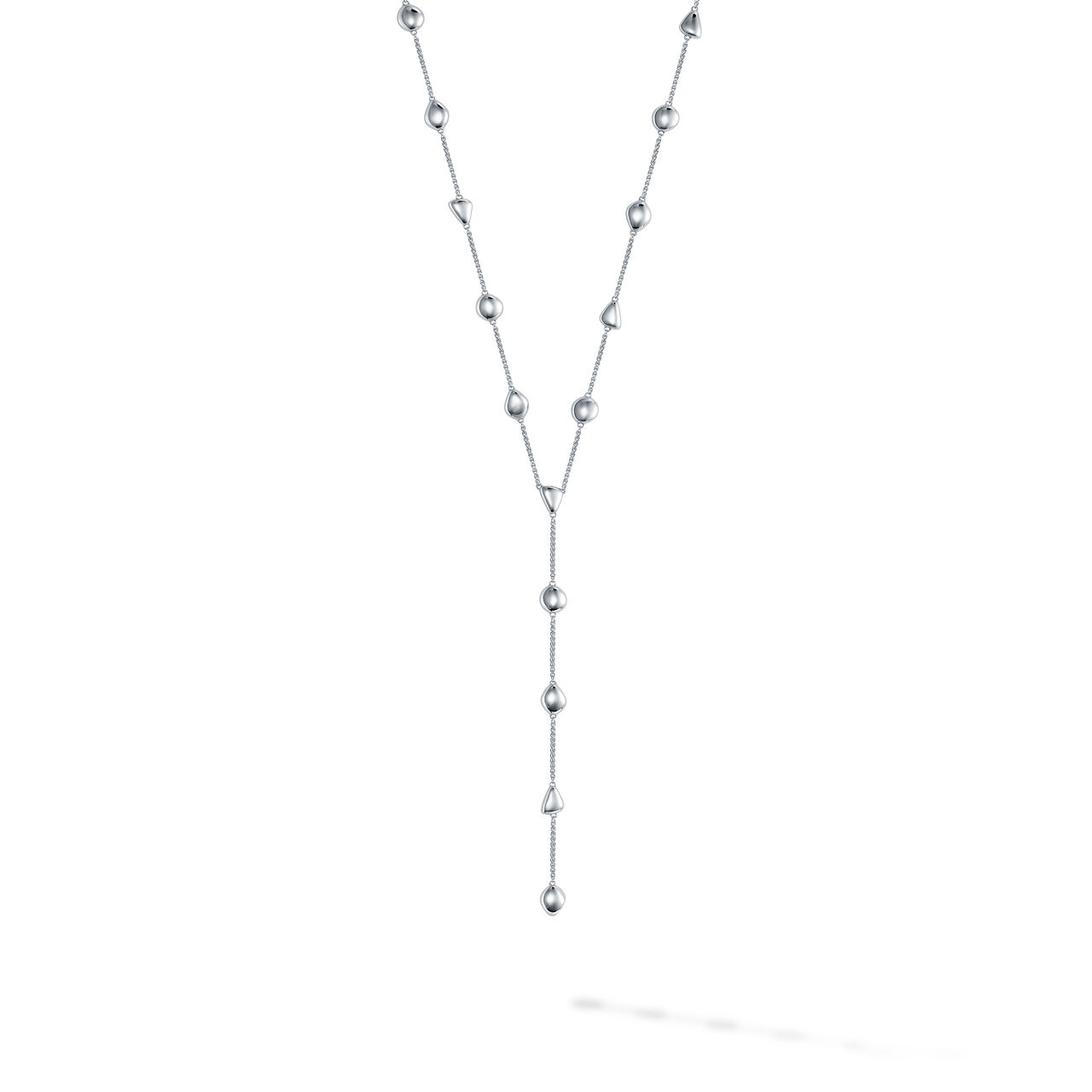 bijoux birks iconic silver pebble lariat necklace image number 0