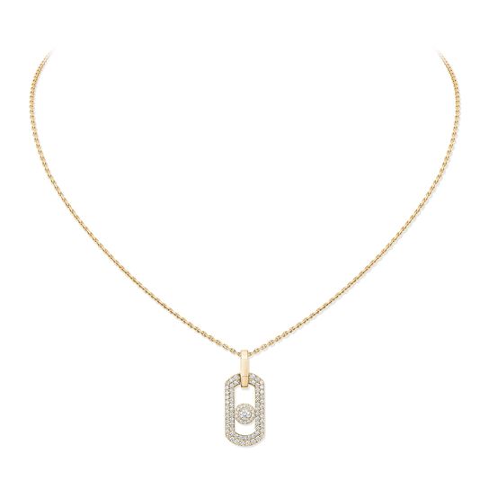 Messika So Move Yellow Gold and Diamond Pav&eacute; Pendant image number 0