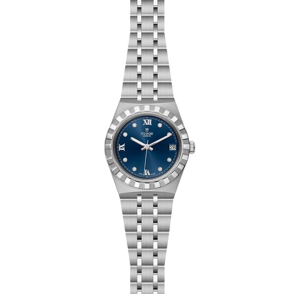 TUDOR Royal 34 mm automatique en acier inoxydable et diamants