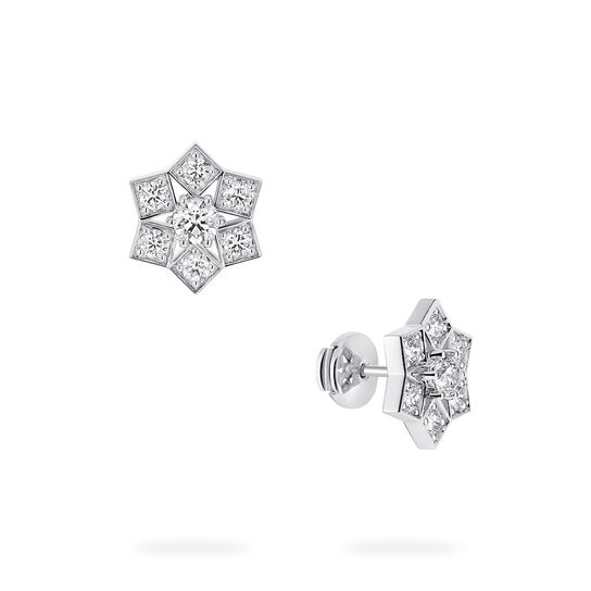 Birks Snowflake White Gold Snowflake Stud Earrings, Large Angle image number 2