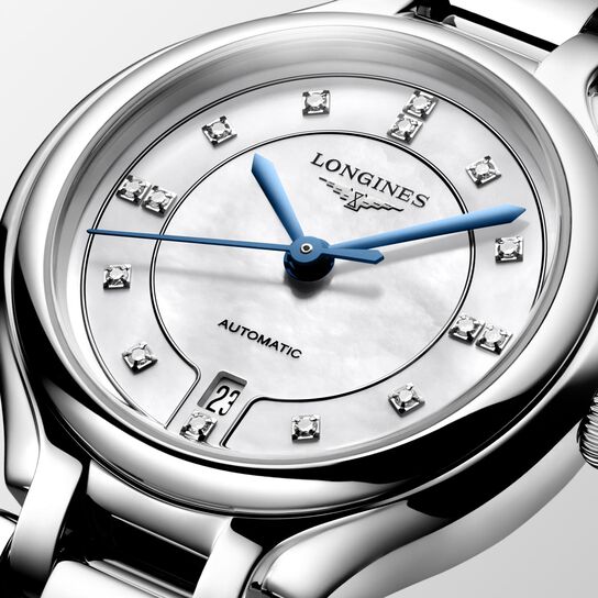 Longines PrimaLuna Quartz 30 mm Stainless Steel and Diamond L8.123.4.87.6 image number 3
