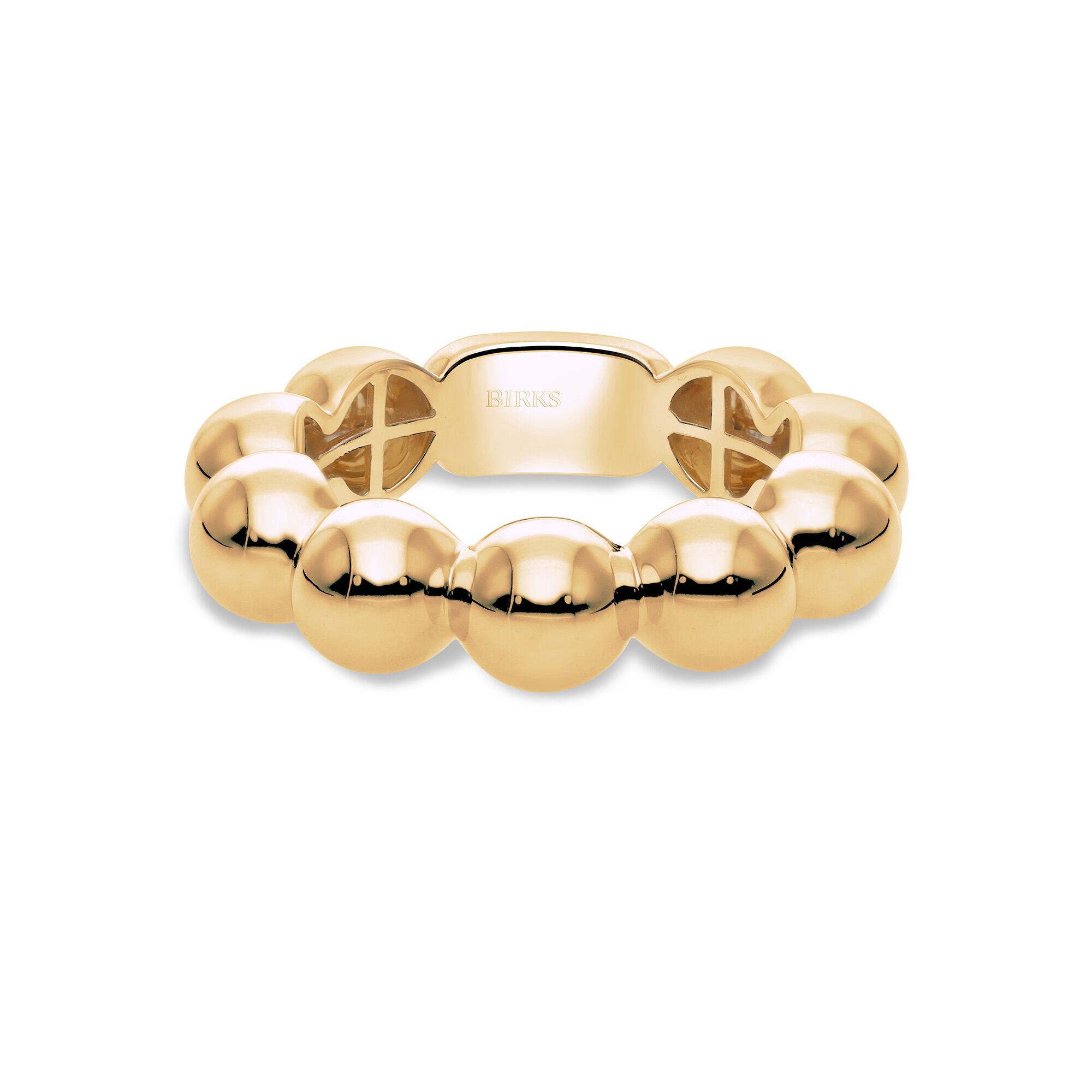 Yellow Gold Beaded Ring 5