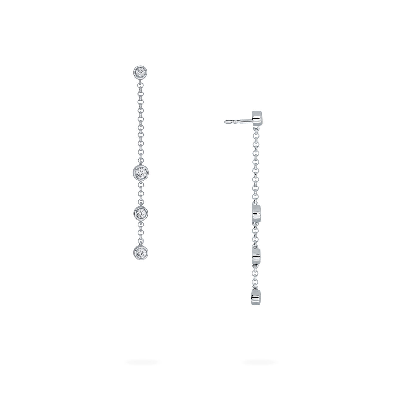 bijoux birks splash diamond long drop earrings image number 0