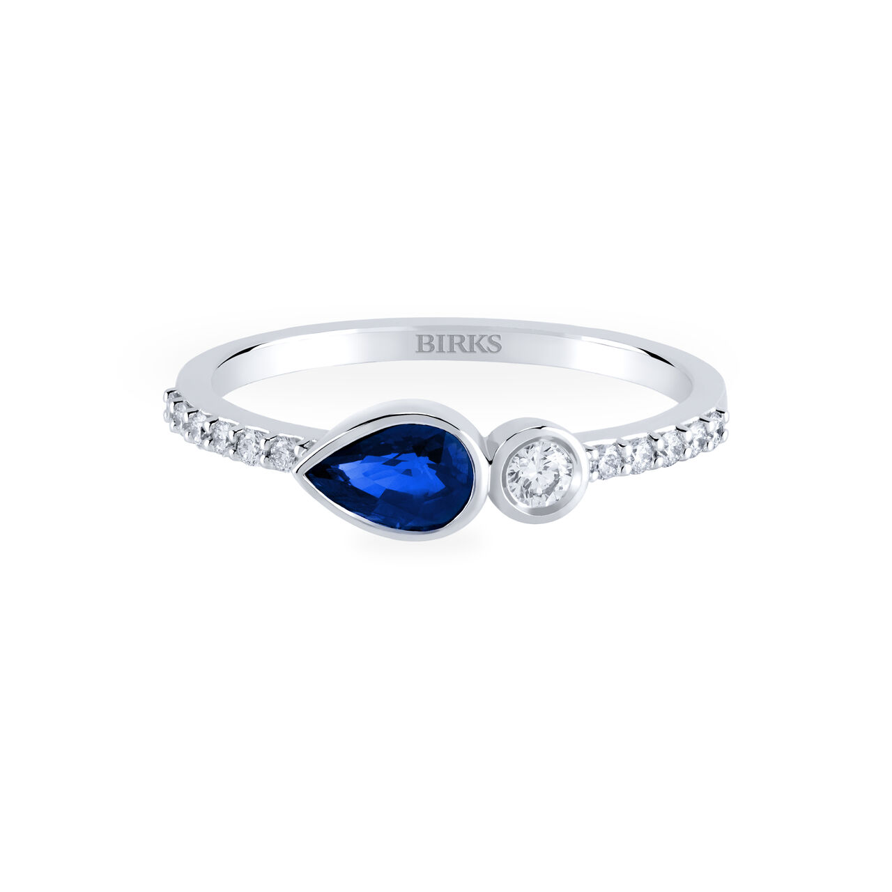 Splash Diamond and Sapphire Band Ring image number 0