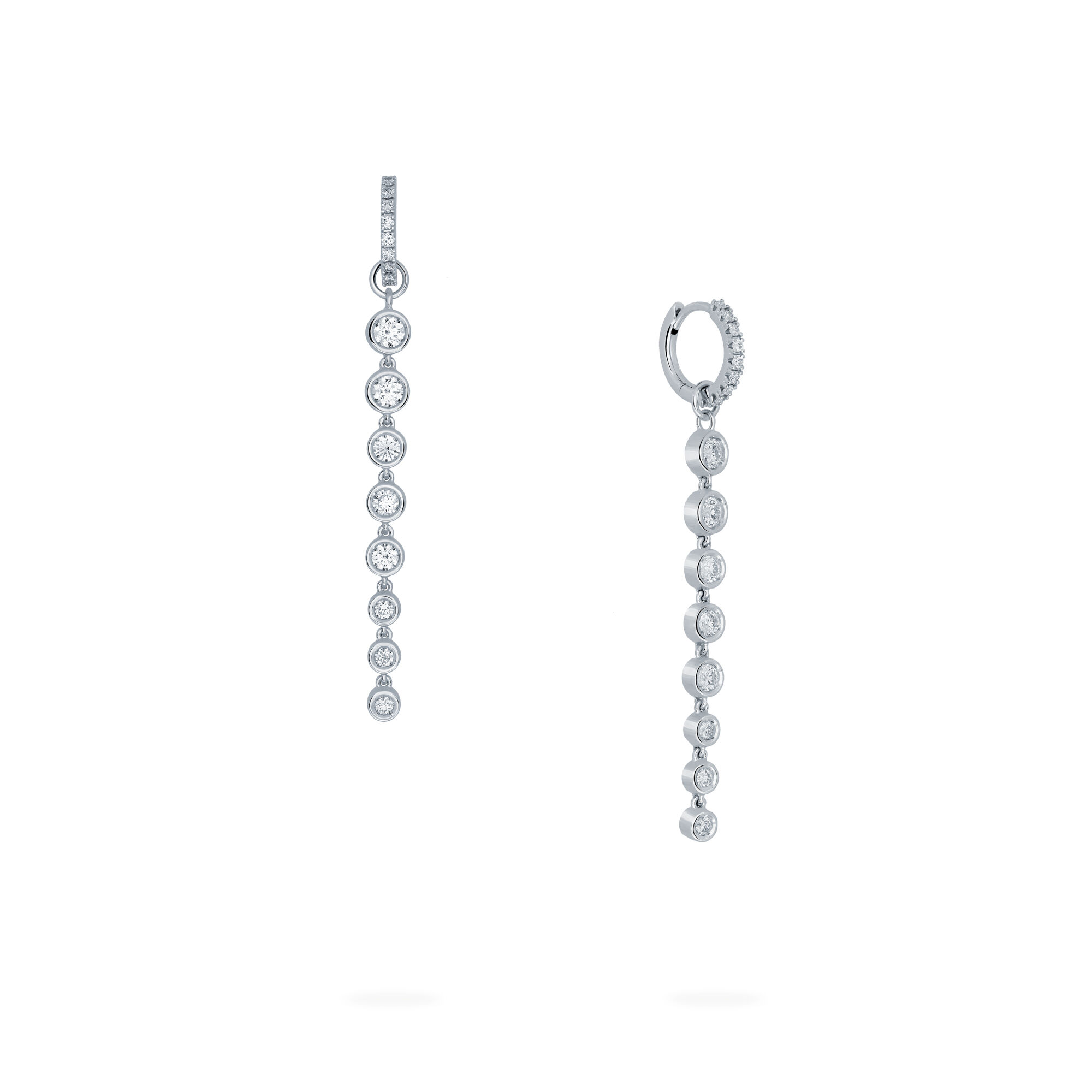 Linear diamond earrings online