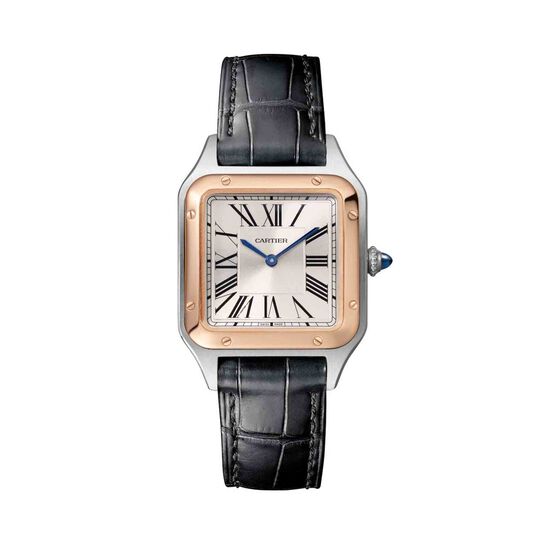 cartier santos dumont small quartz 38 rose gold steel w2sa0012 front image number 0