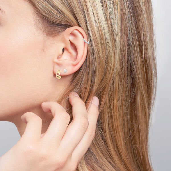 Boucles d'oreilles en argent Rock & Pearl