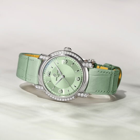 Breitling Lady Premier Automatique 36 mm en acier inoxydable et diamants image number 1