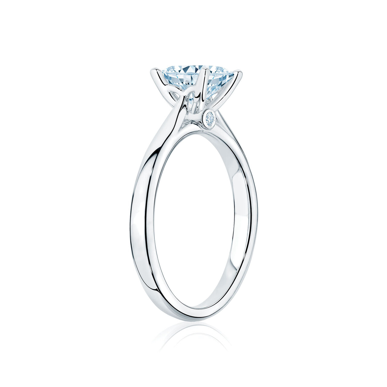 bijoux birks 1879 princess cut solitaire diamond engagement ring image number 2