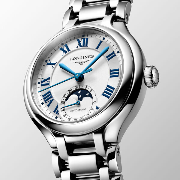 PrimaLuna 34 mm phase de lune automatique en acier inoxydable