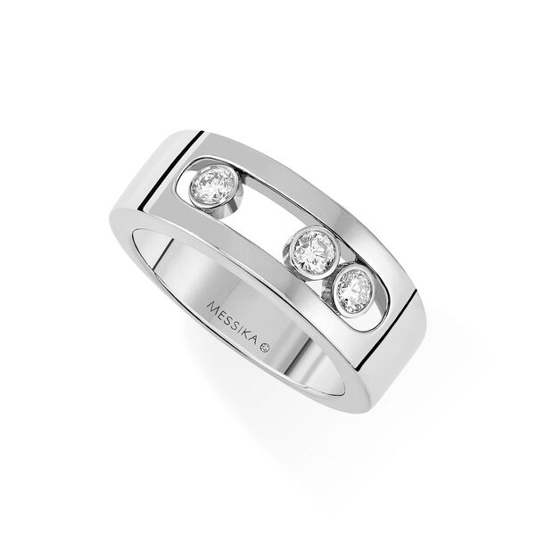 Move Joaillerie Small White Gold and Diamond Ring
