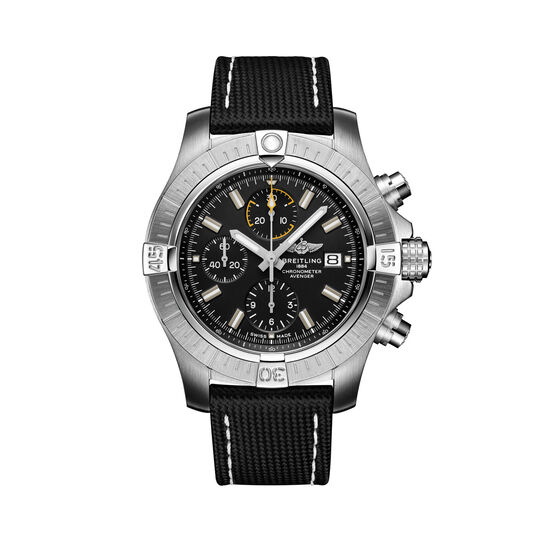 maison birks breitling avenger chronograph 45 steel black folding clasp a13317101b1x2 image number 0