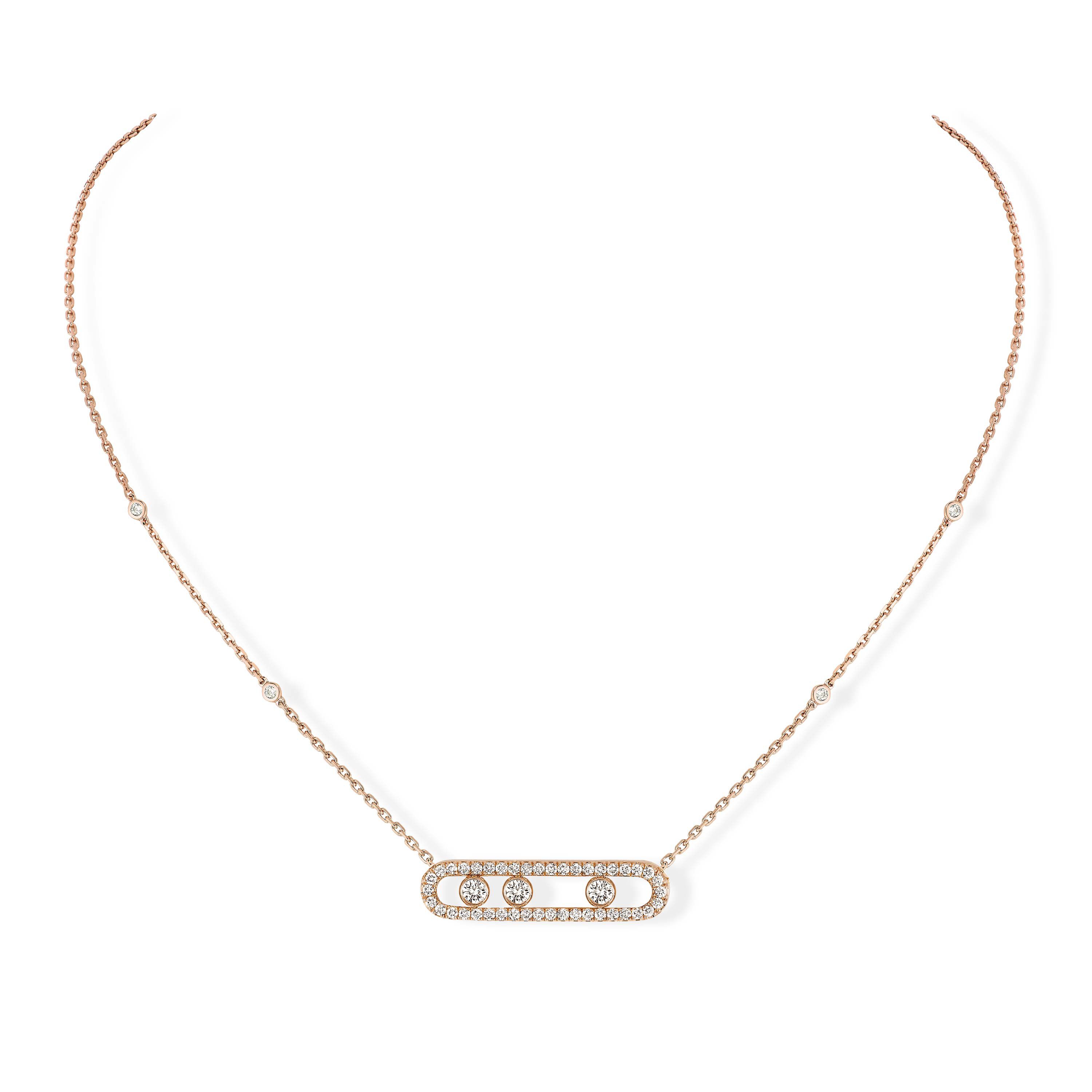 Move Classic Rose Gold and Diamond Pavé Pendant