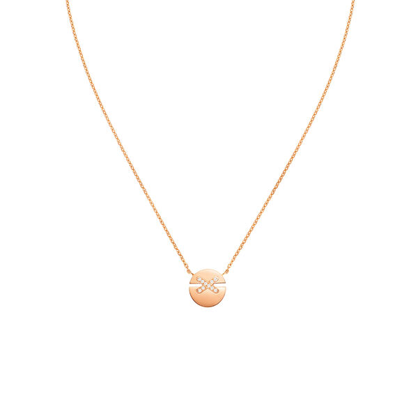 Jeux de Liens Harmony Small Rose Gold Diamond Necklace