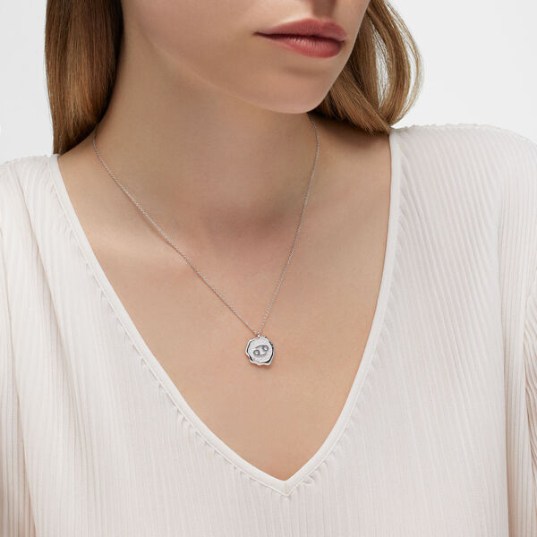 Pendentif Cancer du zodiaque en argent sterling