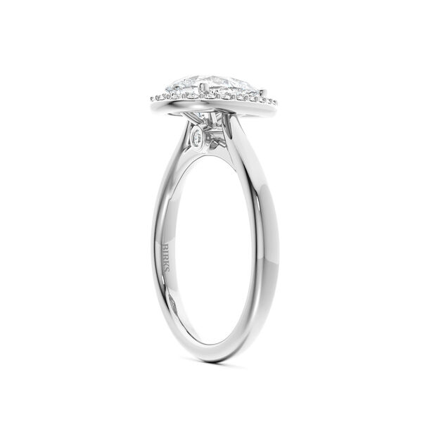 Pear-Cut Diamond Engagement Ring with Halo in White Gold