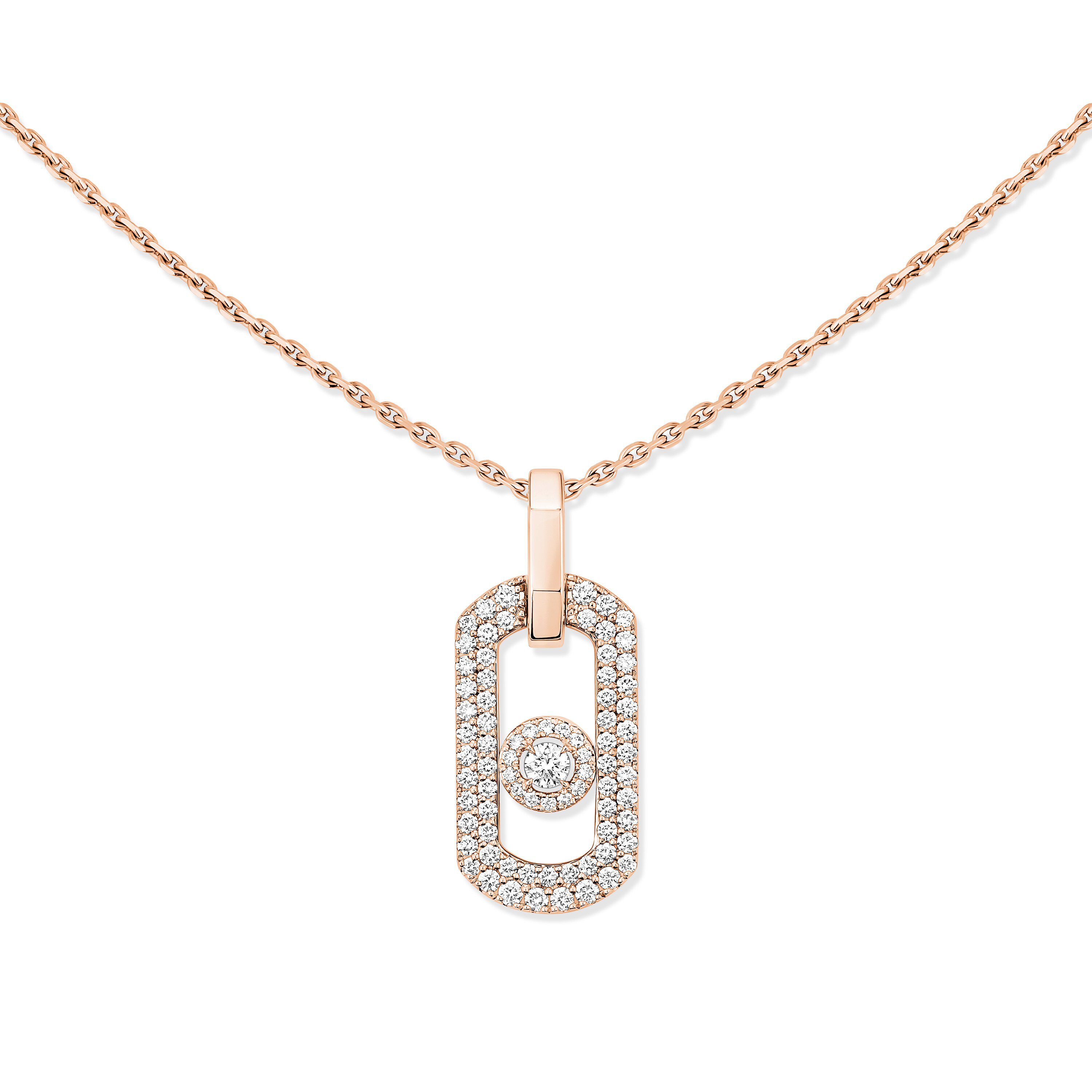 So Move Rose Gold and Diamond Pavé Pendant