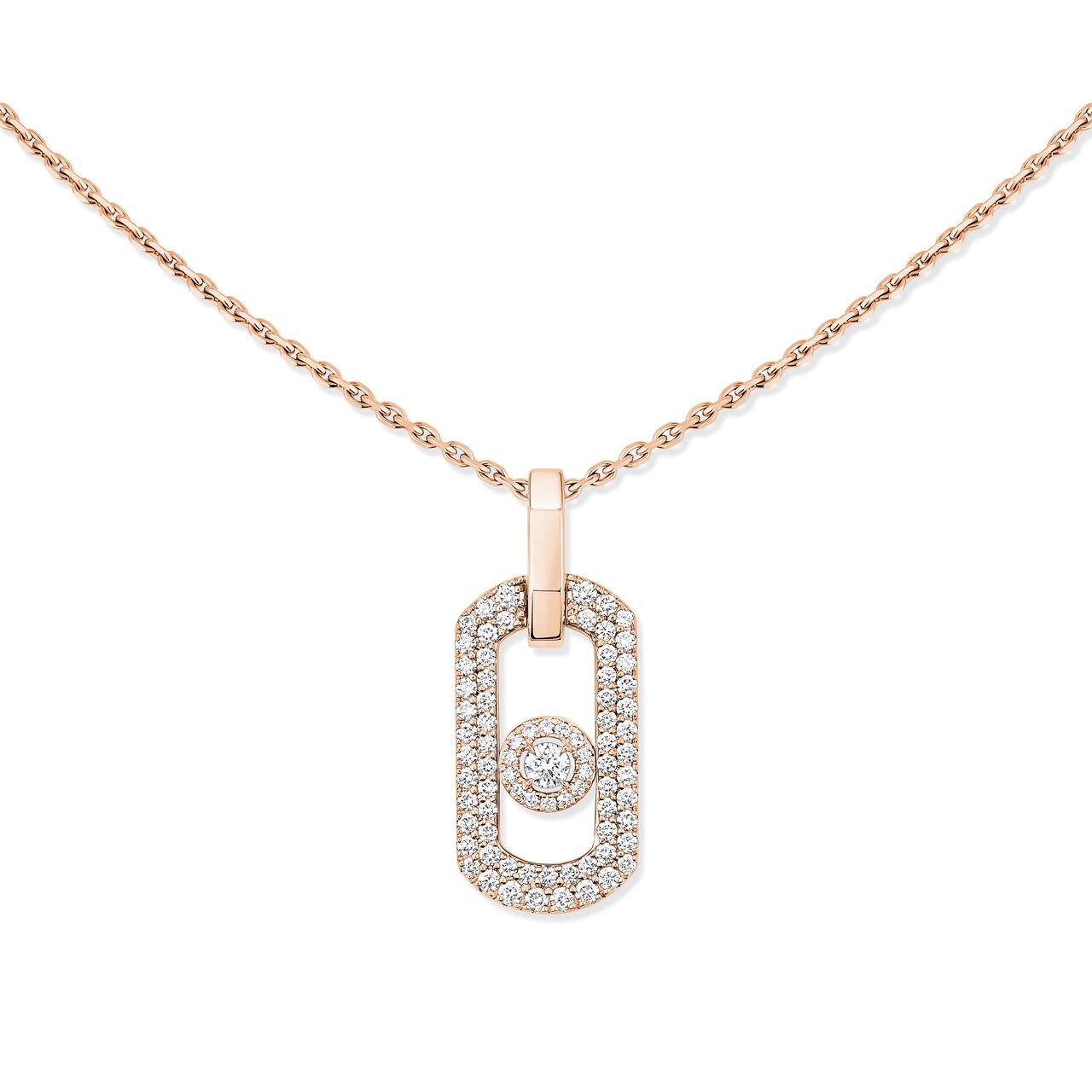 Messika So Move Rose Gold and Diamond Pav&eacute; Pendant image number 1