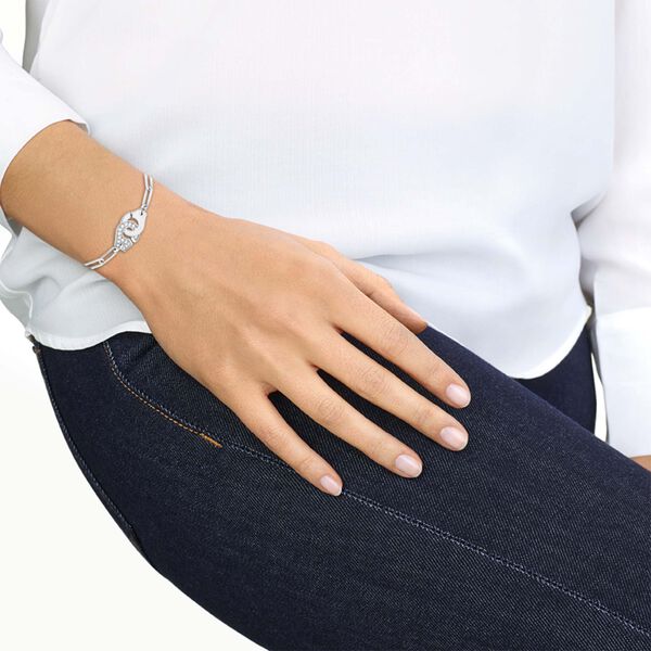 Menottes Dinh Van R12 White Gold Chain Bracelet