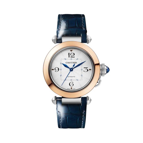 Pasha de Cartier Automatic 35 mm Rose Gold and Stainless Steel