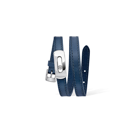 Messika Paris - My Move White Gold and Diamond Leather Bracelet image number 0
