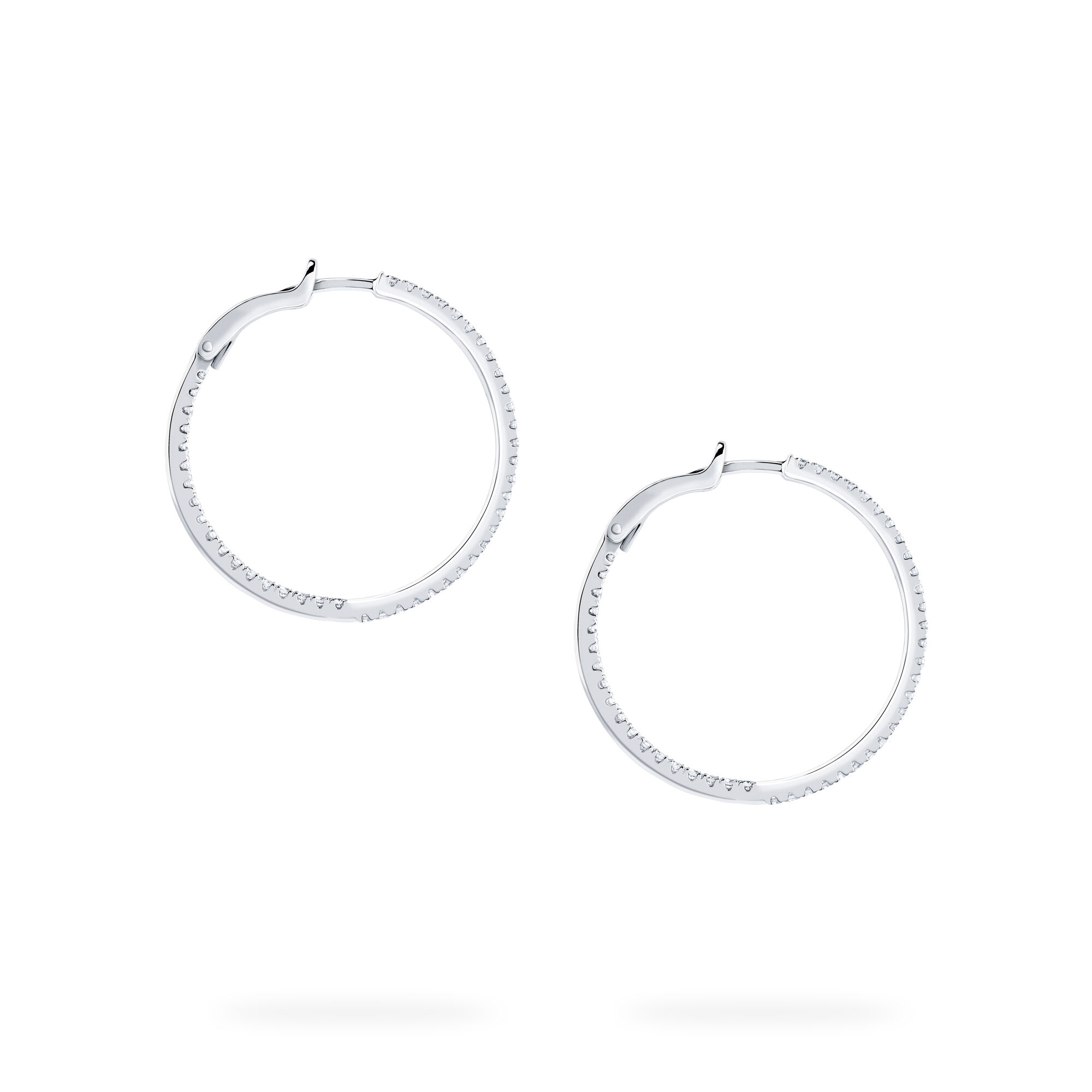 Birks Rosee du Matin Medium Diamond Hoop Earrings