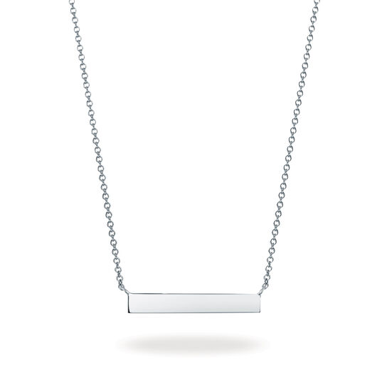 bijoux birks essentials silver horizontal bar necklace image number 0