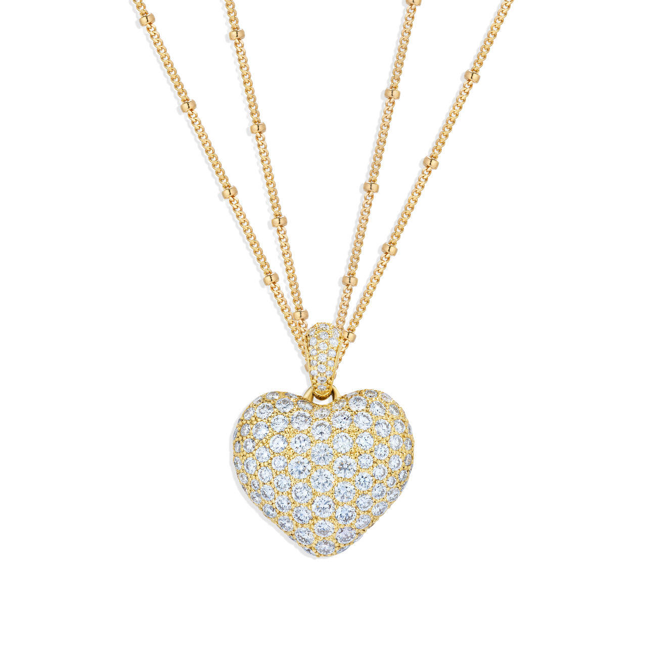 Pendentif en forme de coeur en or jaune image number 0