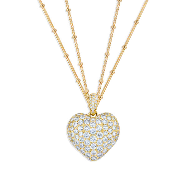 Pendentif en forme de coeur en or jaune