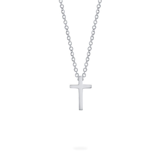 Birks Essentiels Pendentif en croix en argent pour enfants image number 0