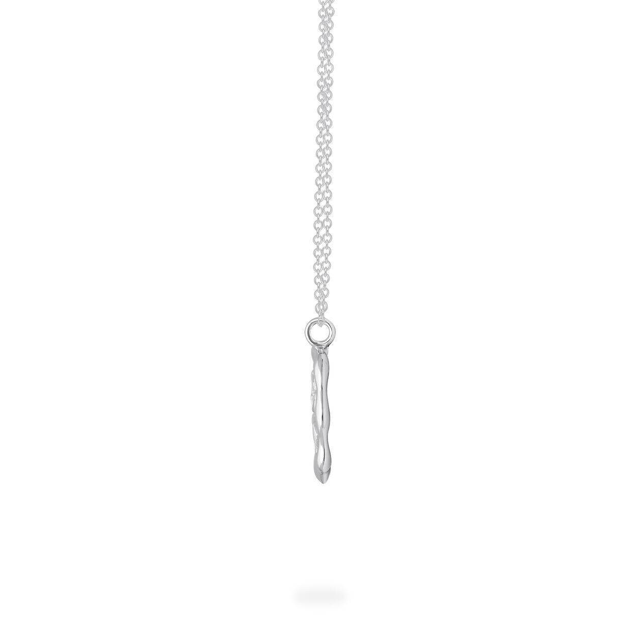 Gemini Zodiac Sign Silver Pendant Side image number 2