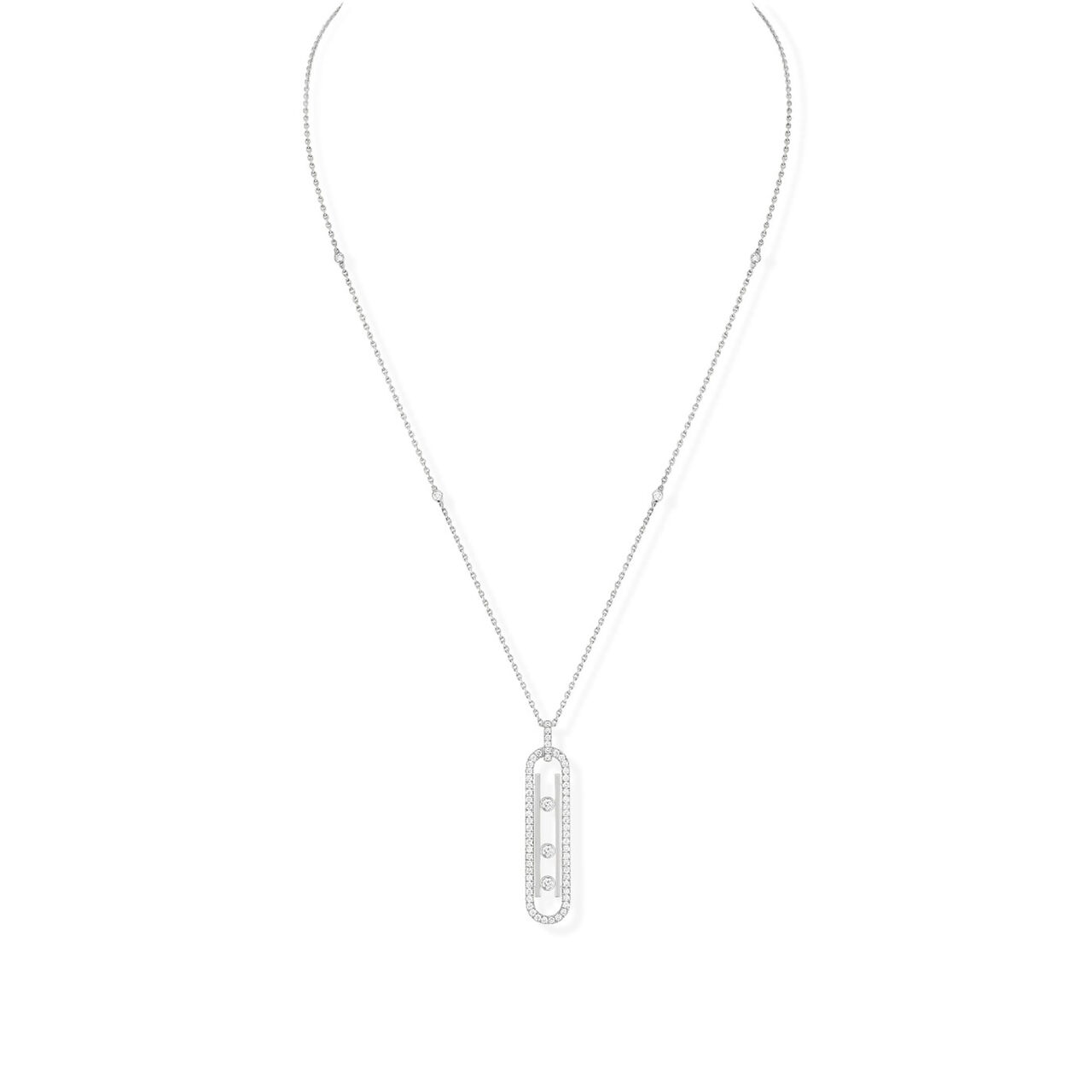 maison birks messika move white gold diamond 10th anniversary necklace 10032 wg image number 0
