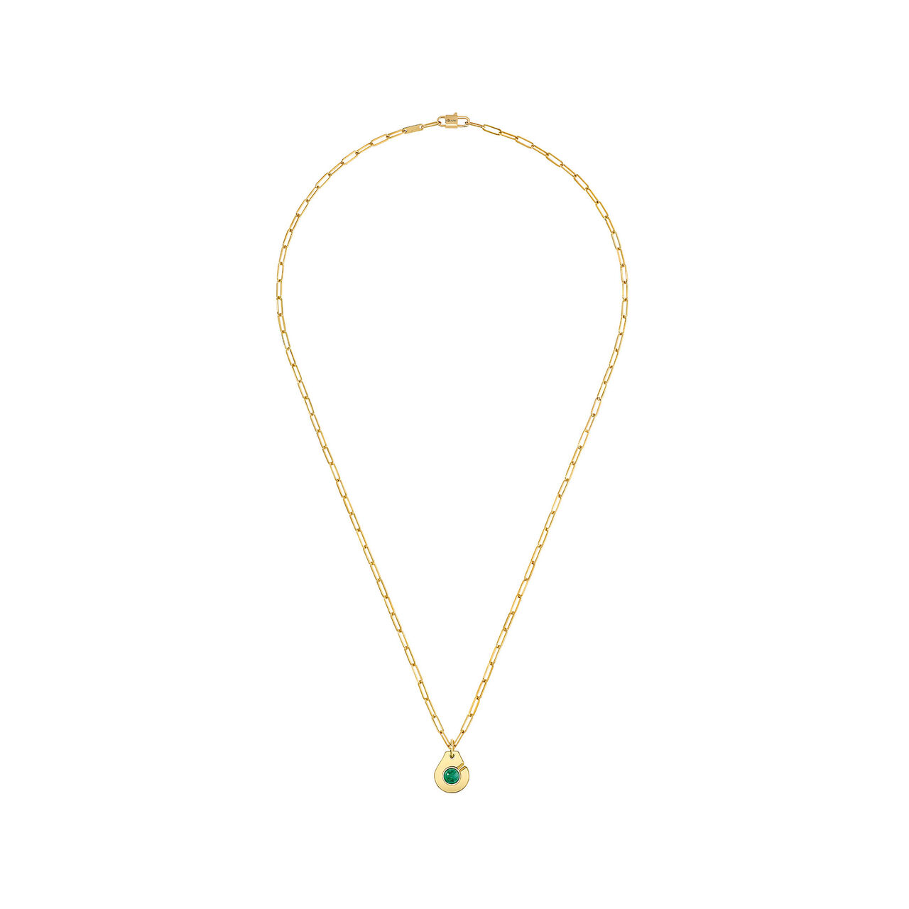 dinh van Paris Menottes R10 Yellow Gold and Malachite Pendant 667621 image number 0